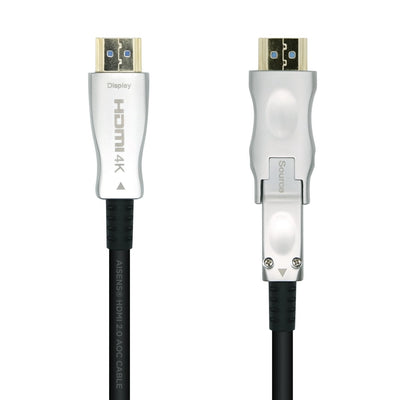 Aisens HDMI Cable V2.0 Aoc Desmontable Premium High Speed / Hec 4K@60HZ 4:4:4 18Gbps, a/M-d/a/M, Black 40M — image 1