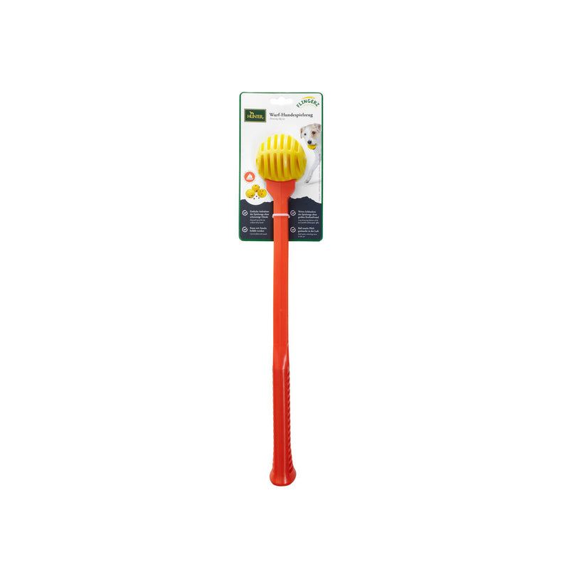 Ball Launcher for Dogs Hunter Yellow Orange Rubber Ball
