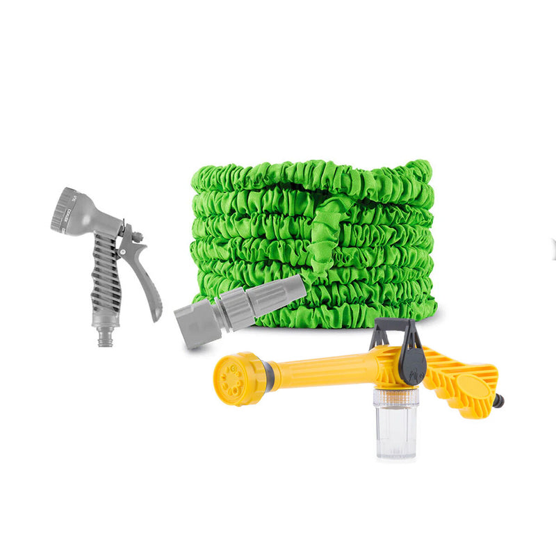 Pack 8-In-1 High Pressure Water Gun with Tank and Extendable Garden Hose InnovaGoods