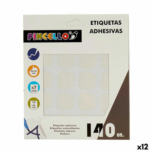 Adhesive labels Pincello White 17 x 4 x 19 cm 22 x 49 mm Apple (12 Units)