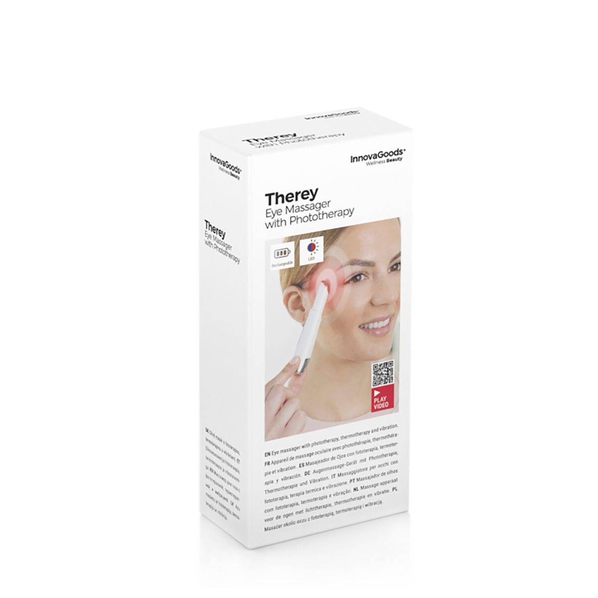 Anti-ageing Eye Massager with Phototherapy, Thermotherapy and Vibration Therey InnovaGoods