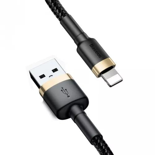 Baseus Cable Charging / Datos Cafule USB a Lightning 1.5A 2M, Dorado-negro