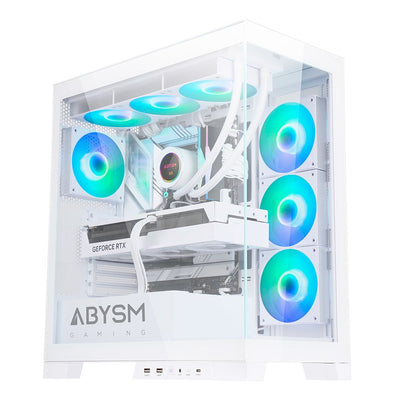 Abysm Danube Sava H500 White Box Tower Atx, Itx, microATX - Side And Front Glass Tempered - 3.5 And 2.5 - Usb- — image 1