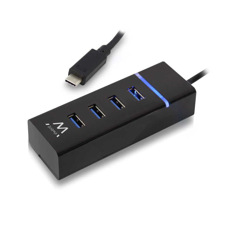 Ewent E1137 Hub USB Type-c 4 Pueros USB 3.1