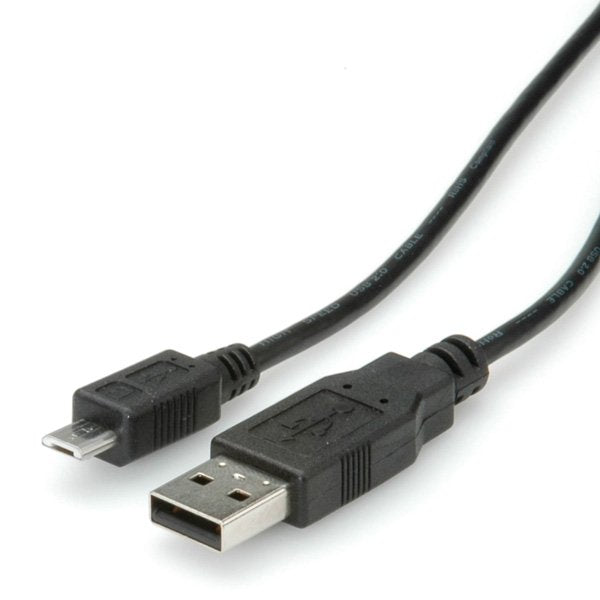 Roline Cable USB 2.0 USB a St - Micro USB B St Black 0,8M