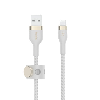 USB-A To Ltg_braid Silic 3M White — image 1
