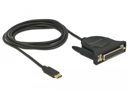 Delock Adapter USB Type-c™ 2.0 Male 1 X Paralelo DB25 Female — image 1