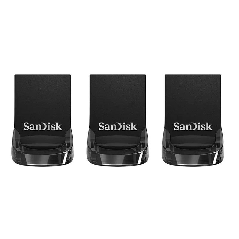 SanDisk Ultra Fit Unit Flash USB 32GB USB 3.1 Black (paquete 3)