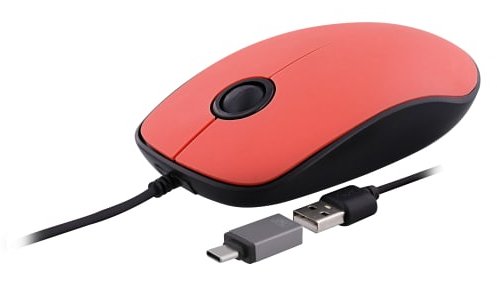 Tnb Mouse With USB Cable -a & USB-C Sunset Red