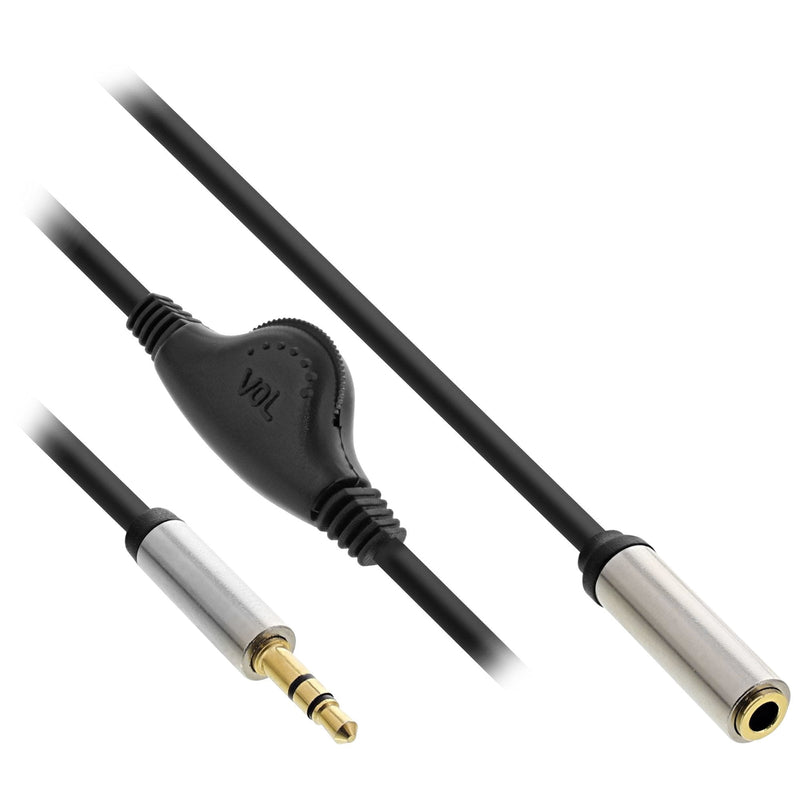Inline Cable Audio Slim 3,5MM M a H, With Control Volumen 0,25M