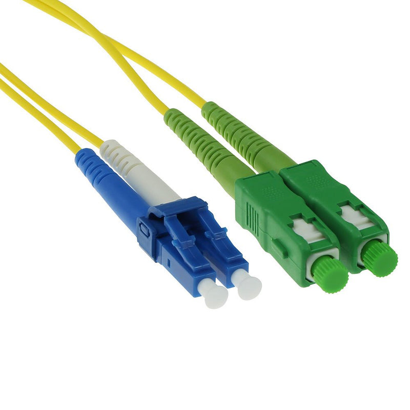 2 Meter Lszh Singlemode 9 125 OS2 Fiber Patch Cable Duplex With Sc Apc And Lc Upc Connectors