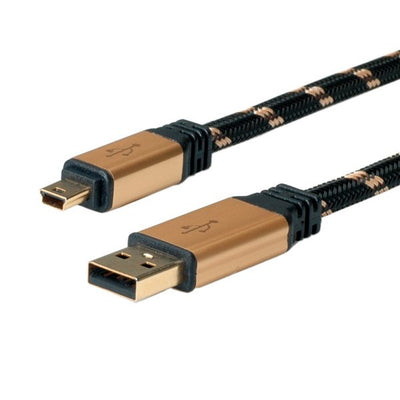 Roline Gold USB 2.0 Cable Type a - 5-PIN Mini, 3M — image 1