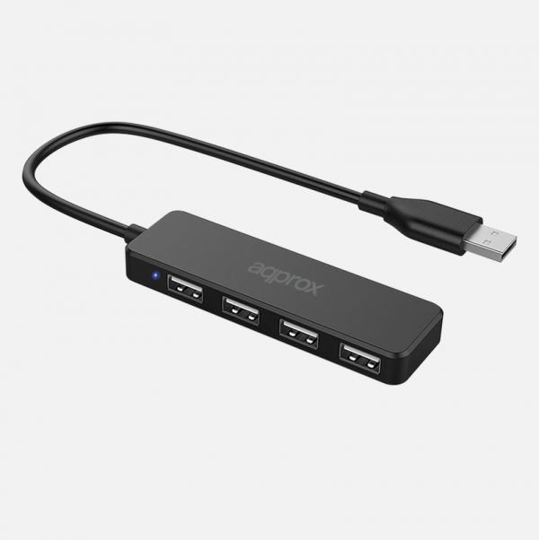 Approx Hub 4 Ports USB 2.0 Black 4XUSB2.0/ USB-A