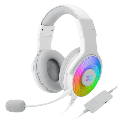 Redragon Pandora Headphone Gaming RGB Virtual 7.1 USB Microphone White — image 1