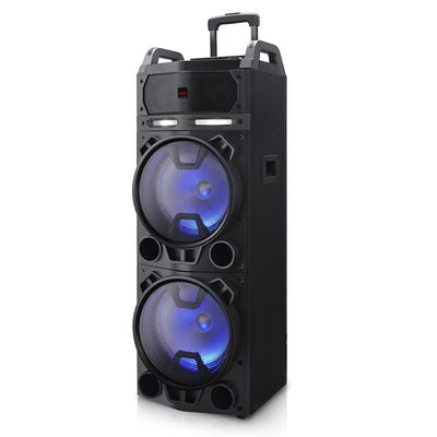 Aiwa Karaoke Laptop KBTUS-900 Black 100W Rms/Bluetooth/USB/M-sd/Aux In/2XMICROFONO/LED KBTUS-900 — image 1