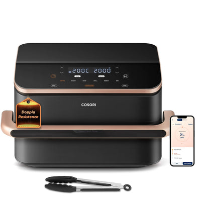 Cosori Fryer Air Dual Blaze Twinfry Chef Edition Double 10 L Independiente 2800W Caliente Grey Oscuro, Oro Pin — image 1