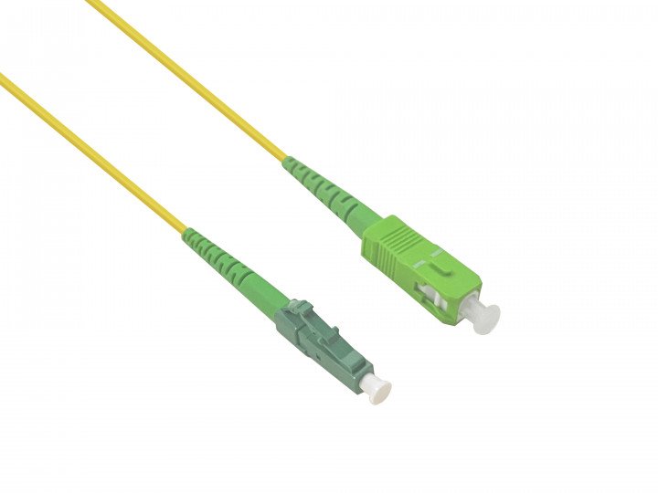 Helos Lwl Network Cable OS2 Simplex 2,0MM Sc/Apc-lc-apc 9/125?M Yellow 2M Lszh