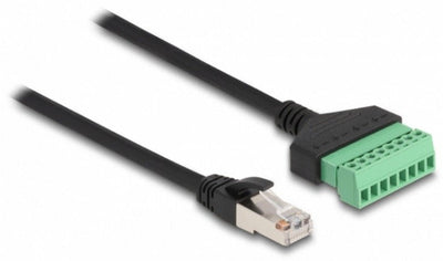 Delock RJ45 Cable CAT.6 Connector Male a Terminalblock Adapter 1M 2-PIEZAS — image 1