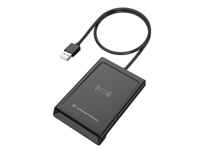 Conceptronic Card Reader Dual-interf. Smart-id Kartenleser USB-A Black — image 1