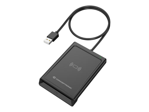 Conceptronic Card Reader Dual-interf. Smart-id Kartenleser USB-A Black — image 1