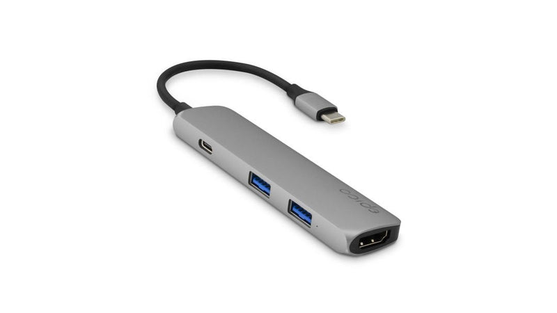 Epico Hub USB-C a 4K HDMI 2USB-A USB-C - Grey Espacial