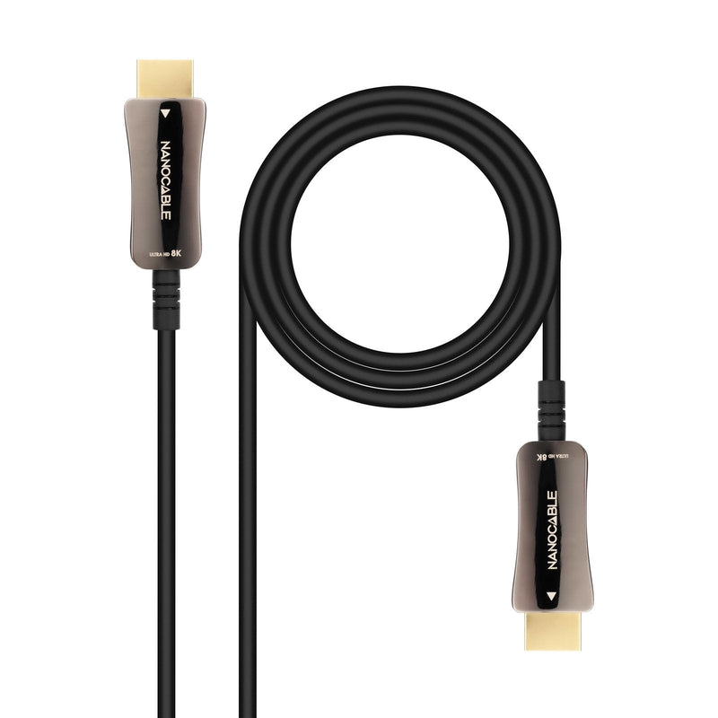 Nanocable HDMI Cable V2.1 Aoc Male a HDMI V2.1 Male 20M - 8K@60HZ 4K@120HZ 48Gbps - Black