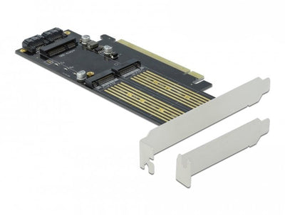Delock Card Pci Express X16 1 X M.2 Key B + 1 X NVMe M.2 Key M + 1 X Msata - — image 1