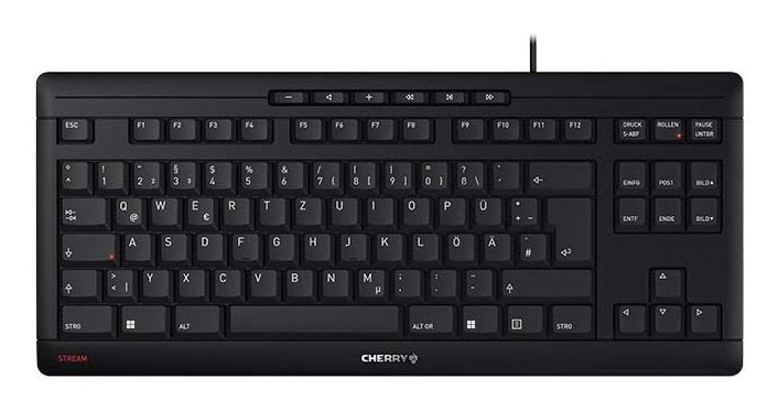 Cherry Keyboard German Stream Keyboard Tkl USB Qwertz Black