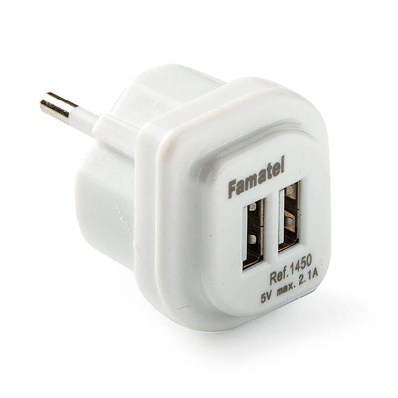 Adapter 2 USB-A 2,1A 5V White