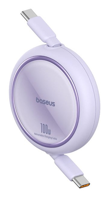 Baseus Cable Type-c - Type-c FREE2DRAW Reatractable 480MB/S, 100W, 1M, Purple (P10364500511-00)