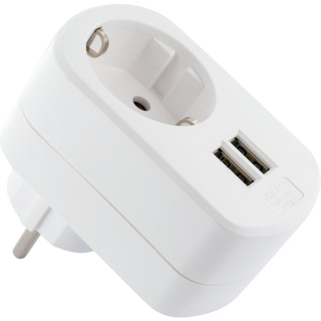 Schwaiger Adapter Charging USB 230V White