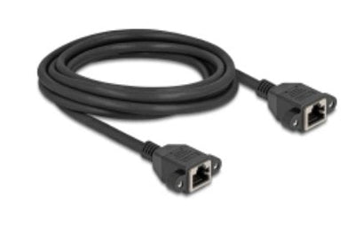 Delock Network Cable Alargador S FTP RJ45 Connector Female a RJ45 Connector Female CAT.6A Flache Version 3M Bl — image 1