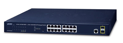 Planet GS-4210-16T2S Switch Gestionado L2 Gigabit Ethernet (10/100/1000) Black 1U — image 1