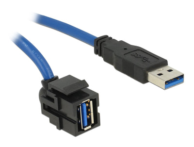 Delock 86011MÓDULO Keystone USB 3.0A Female 250° USB 3.0A Male With 1,5M Cable — image 1