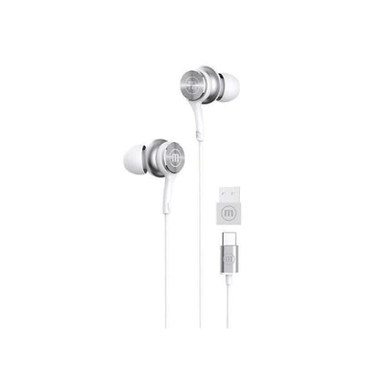 Headphones With Cable Maxell XC1 USB-C With Adapter USB-A White — image 1