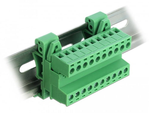 Delock Terminalblock Set Rieles Din 10 Pines With Paso 5,08MM Ángulo — image 1