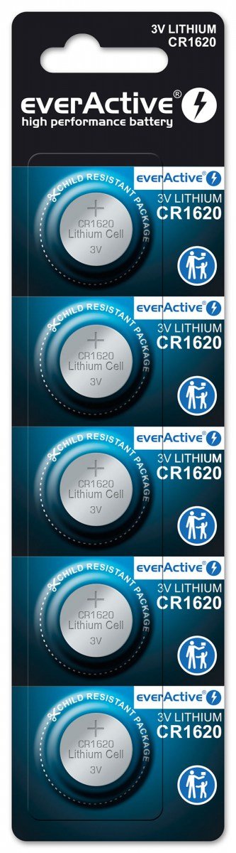 Everactive CR16205BL Battery Doméstica Battery Body Only Uso CR1620 Litio