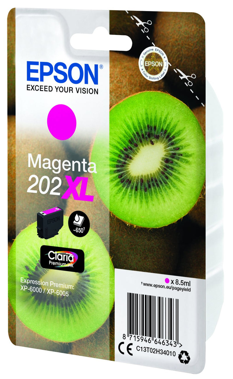 Epson Singlepack Magenta 202XL Claria Premium Ink Workforce Sx