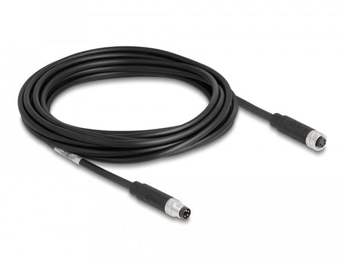 Delock M8 A-kodiert 4 Pin Cable Connector Male a Female Pur (tpu) 5M — image 1
