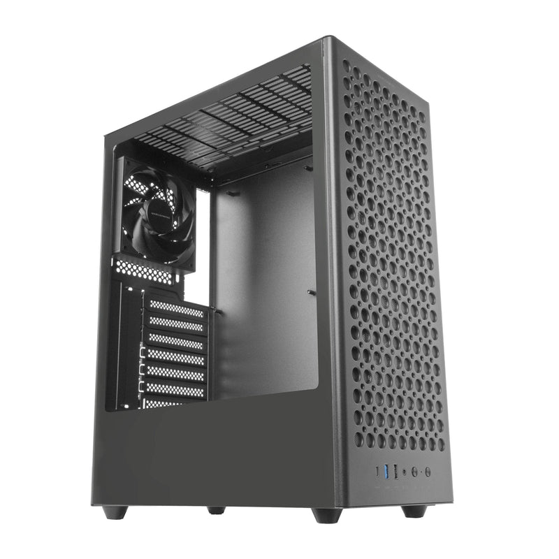 Mars Gaming PC Case ATX MC-T800 Front Airdot Mesh 4X Fans Fdb Cablehatch USB-C Black