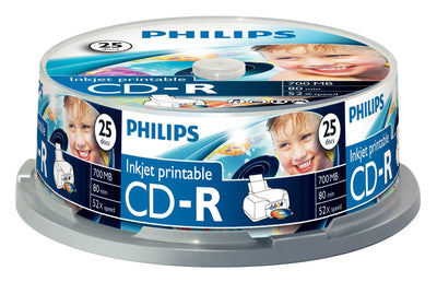 Philips Cd-r 700MB 25PCS Spindel Inkjet Printable — image 1