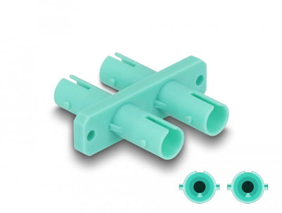 Delock Lwl Kupplung St Duplex Buchse Zu St Duplex Buchse Aqua — image 1
