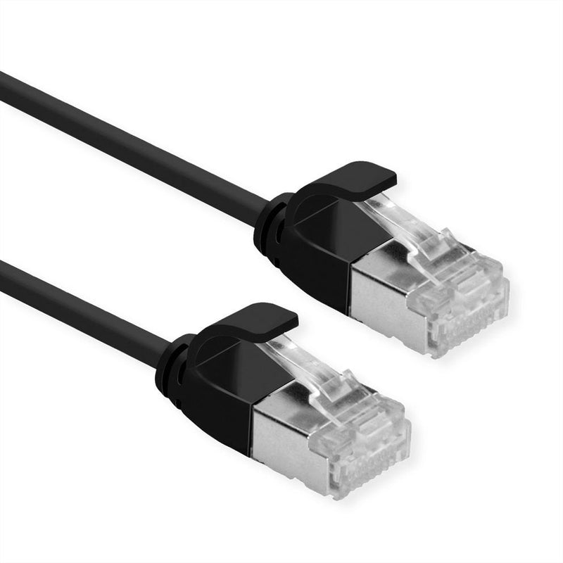 Roline Verde U FTP Network Cable CAT.6A (class Ea), Lsoh, Slim, Negro 1,5M