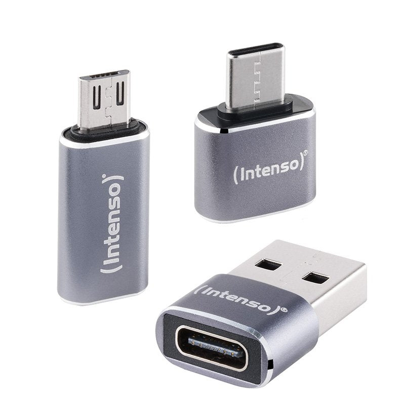 Intenso 3-PACK USB Adapter Mix USB-C a Micro MIX480 Aluminiu