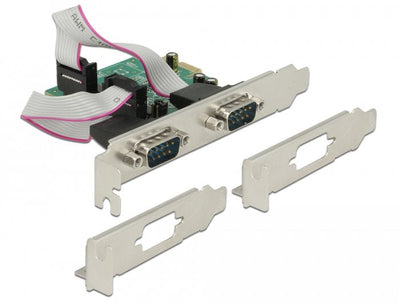 Delock Card Pci Express 2 X Serial RS-232 High Speed 921K With Suministro Voltaje — image 1