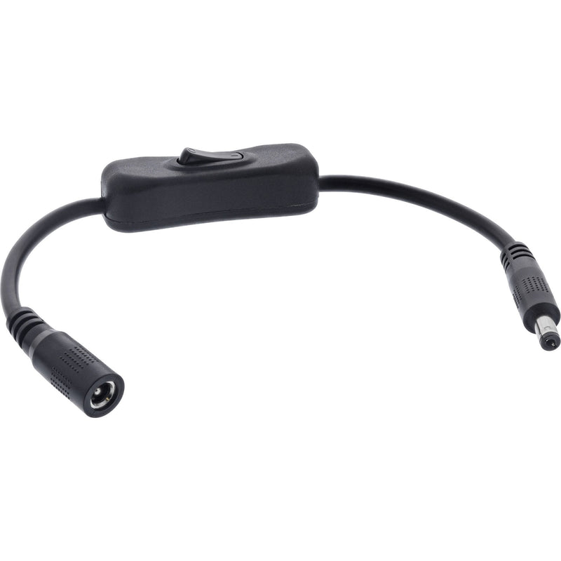 Inline® DC Cable With Switch, DC Male/Female 4.0X1.7MM, Awg 18, Black 0.20M