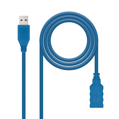 Nanocable USB Cable -a 3.0 Male a USB-A Female 1M - Blue — image 1