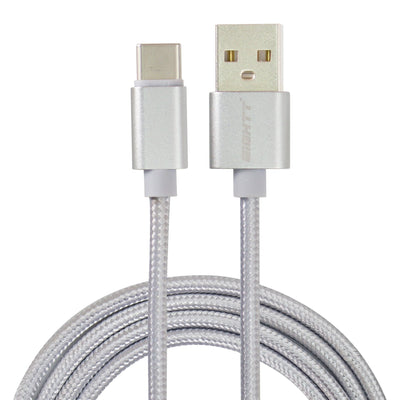 Eightt USB Cable a USB-C Metal Flex. 1M Nilon Trenzado Silver — image 1