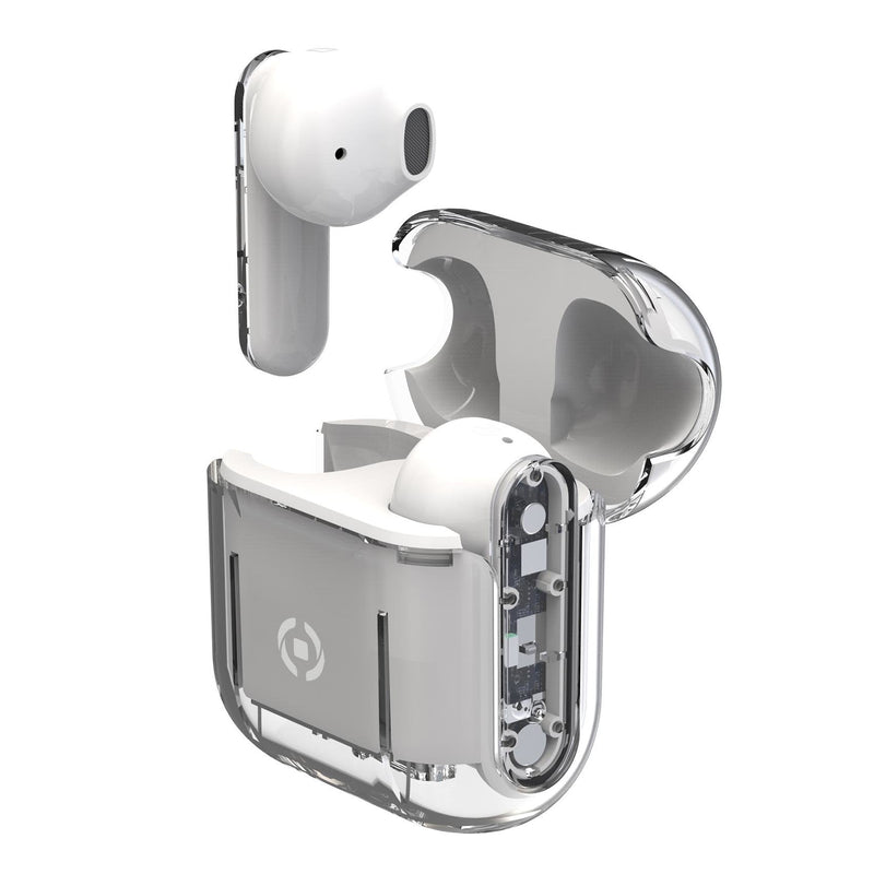 Celly Sheer Headphones True Wireless Stereo (tws) Transparent White