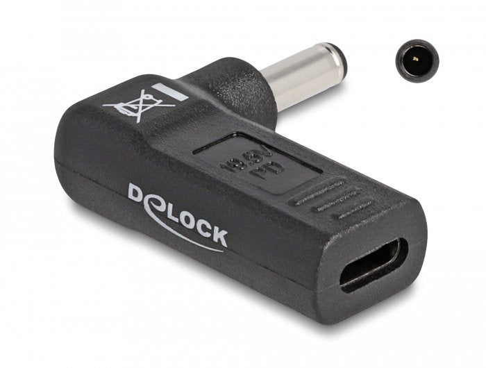 Delock 60007 Adapter Cable Charging Computer Laptop USB Type-c™ Female a Dell 4,5 X 3,0MM Male Ángulo 90°